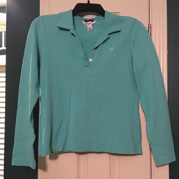 Lilly Pulitzer Blue Polo Shirt - Picture 1 of 4